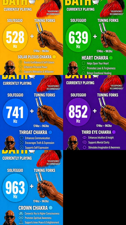 528hz-963hz SOLFEGGIO + TUNING FORKS ONLY (HEALS ALL CHAKRAS 🔴🟠🟡🟢🔵🟣) (2 HOURS LONG) VOL. 2
