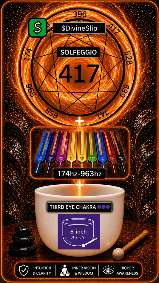 417 SOLFEGGIO + A NOTE SINGING BOWL + TUNING FORKS (BALANCES SACRAL CHAKRA 🟠)