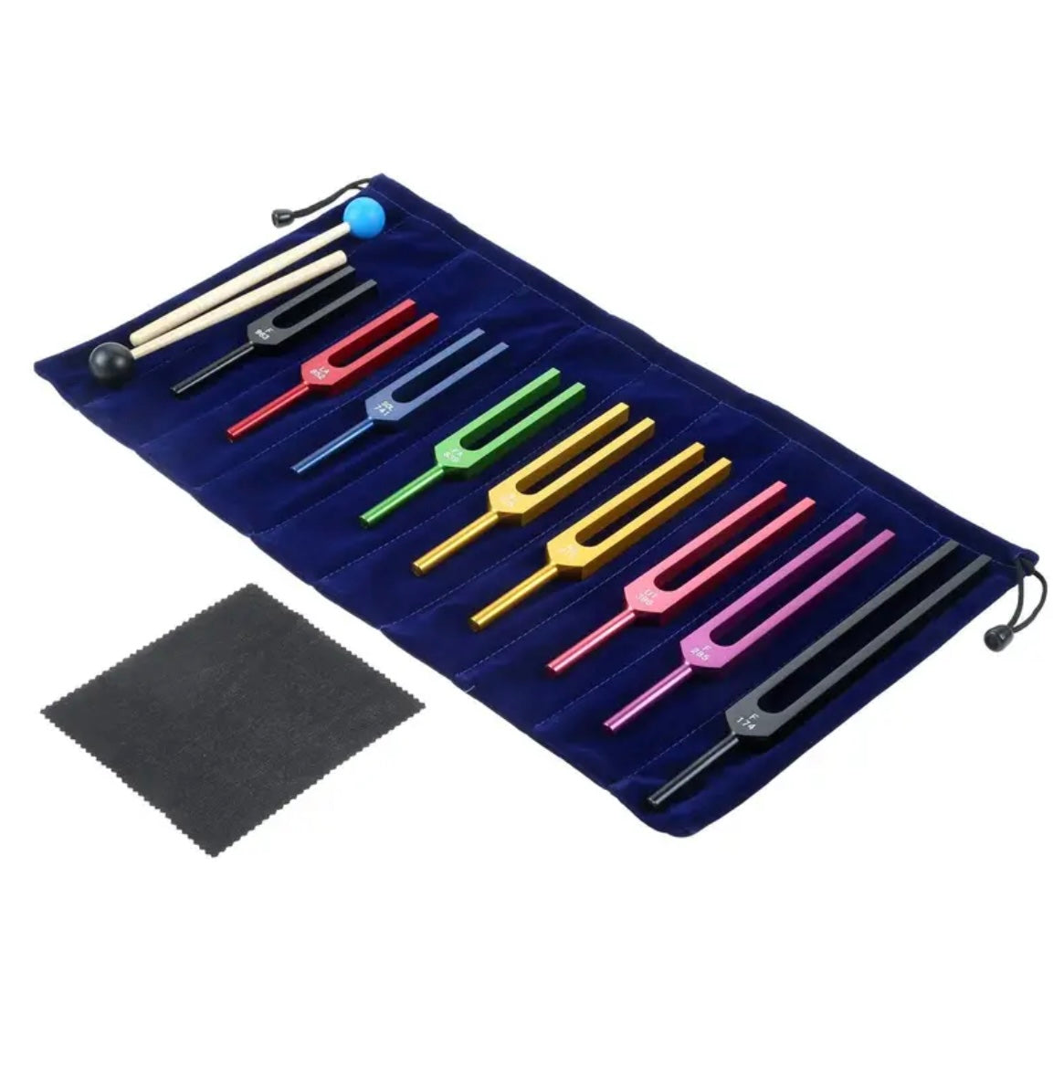 (174hz-963hz) Tuning Forks Solfeggio Frequency 9pcs (COLOR) FREE SHIPPING!!!